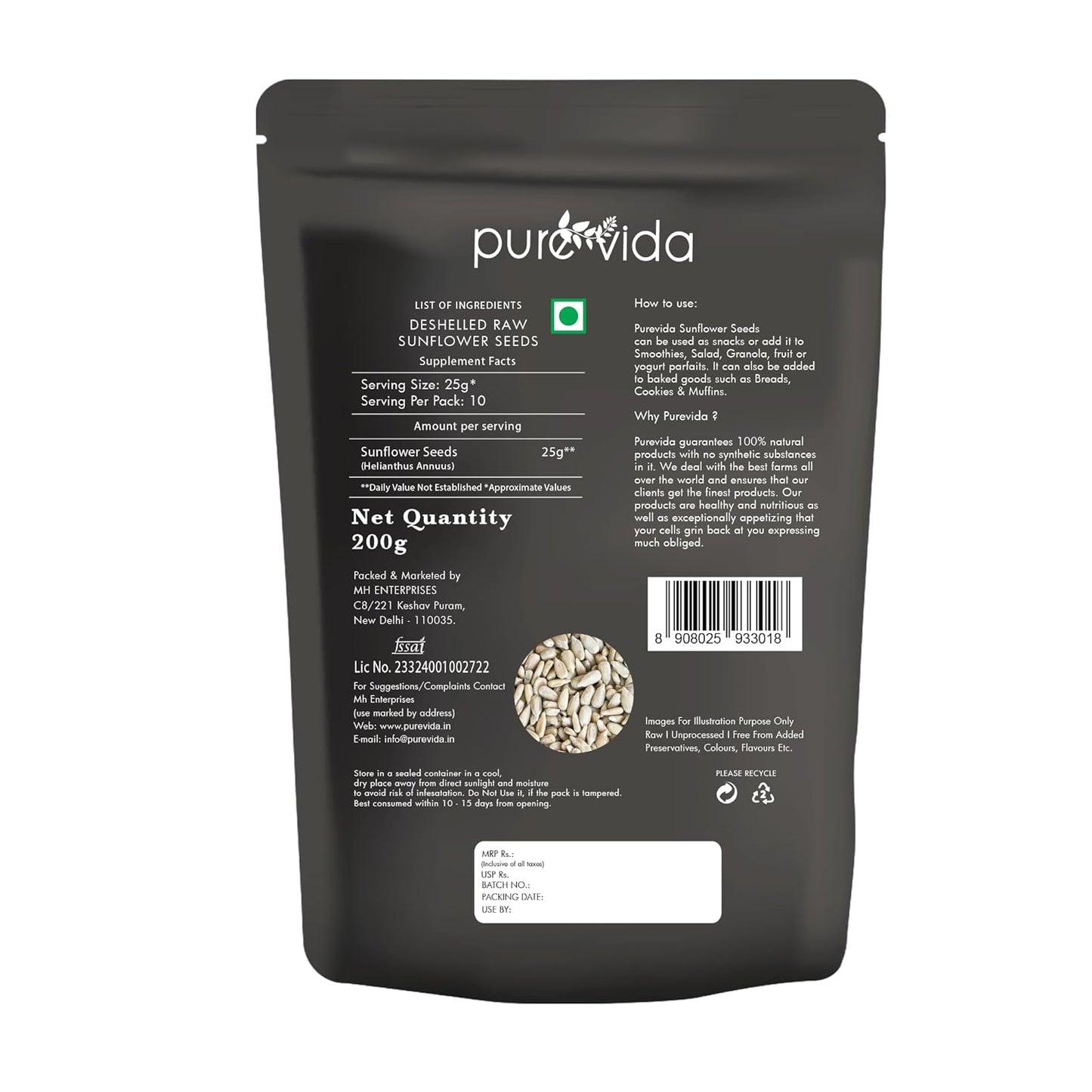 Purevida Sunflower Seeds