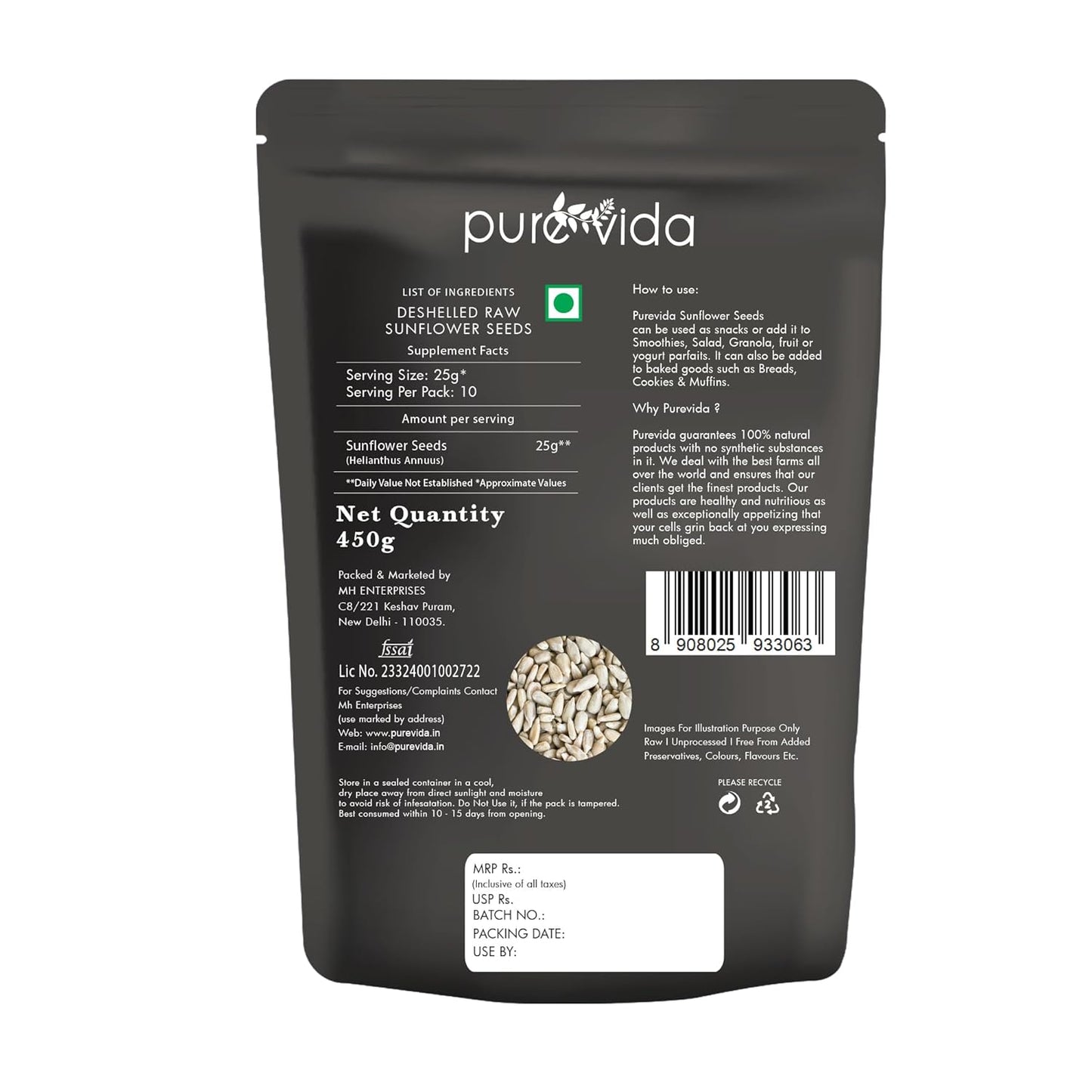 Purevida Sunflower Seeds